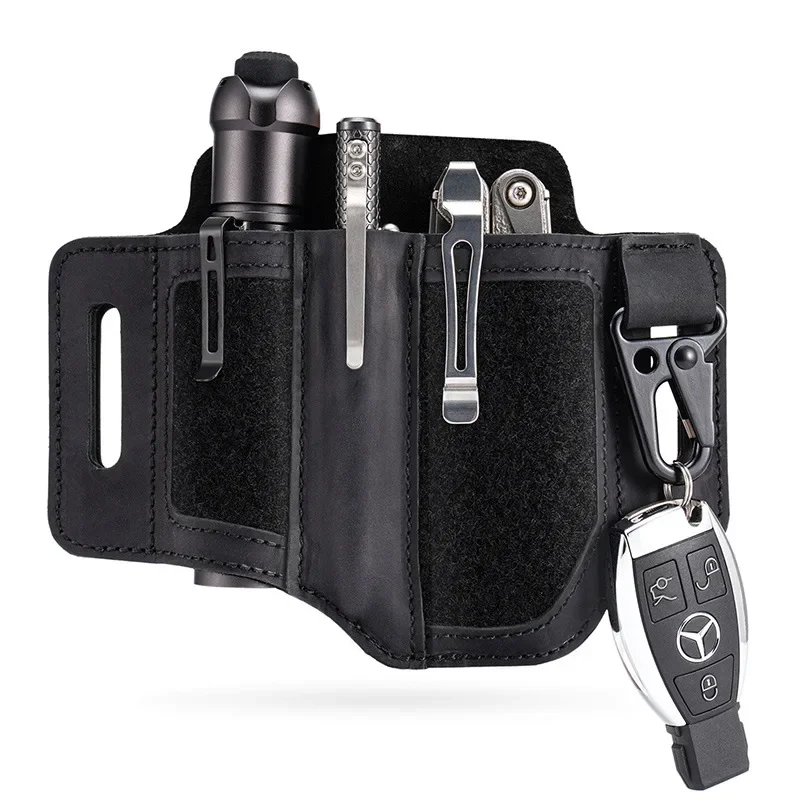 

PL3 EDC Leather Case Belt Tool Pliers Storage Cover Portable Flashlight Bag