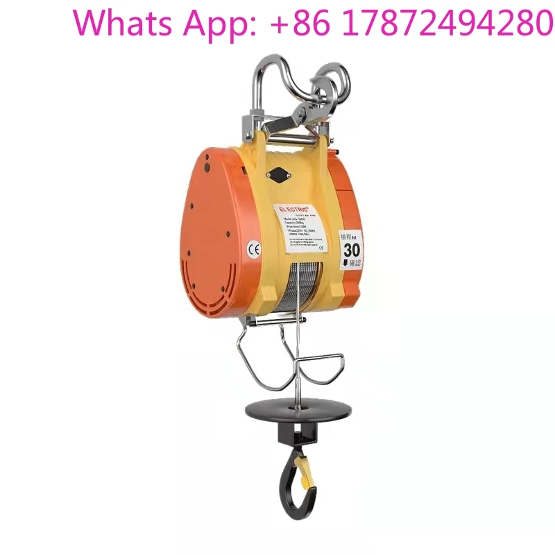 110v  Single Phase  Hanging  Mini  Electric Rope Winch for Home Use