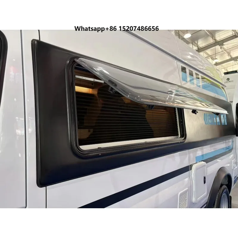 900*500mm Camper Van External Window with Built-in Sun Shade Blind and Insect Screen