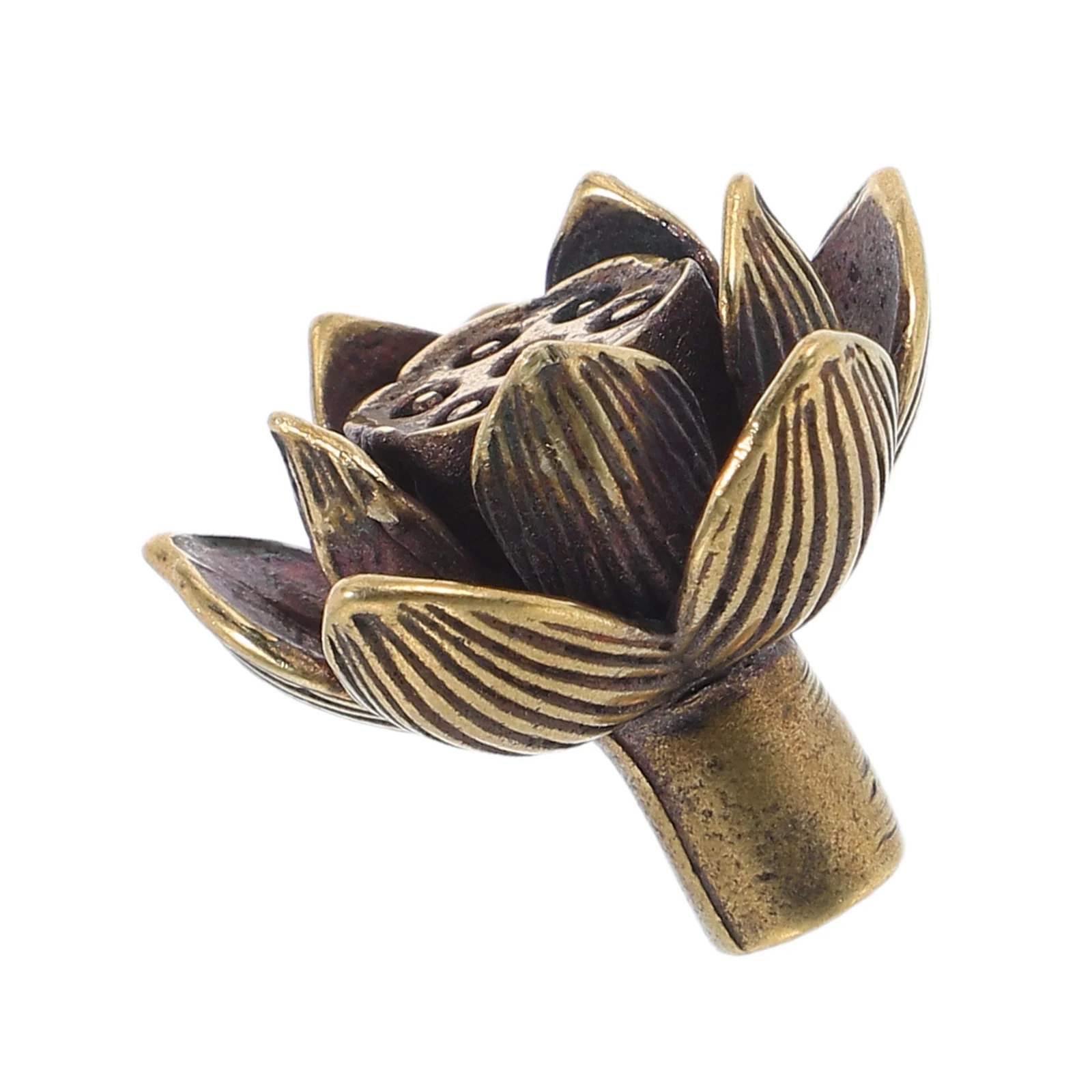 

Vintage Lotus Flower Brass Door Handles Decorative Cabinet Knobs for Kitchen Wardrobe Furniture Retro Style Drawer Pulls