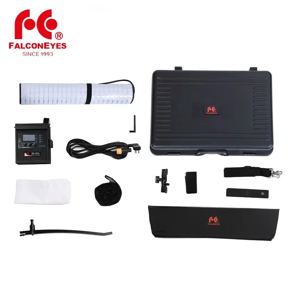 

Falcon Eyes RX-824-K1 LED Light RGBw 2800-1000k HSI 150w Portable Photography Video Lighting With Softbox/Grid/Case
