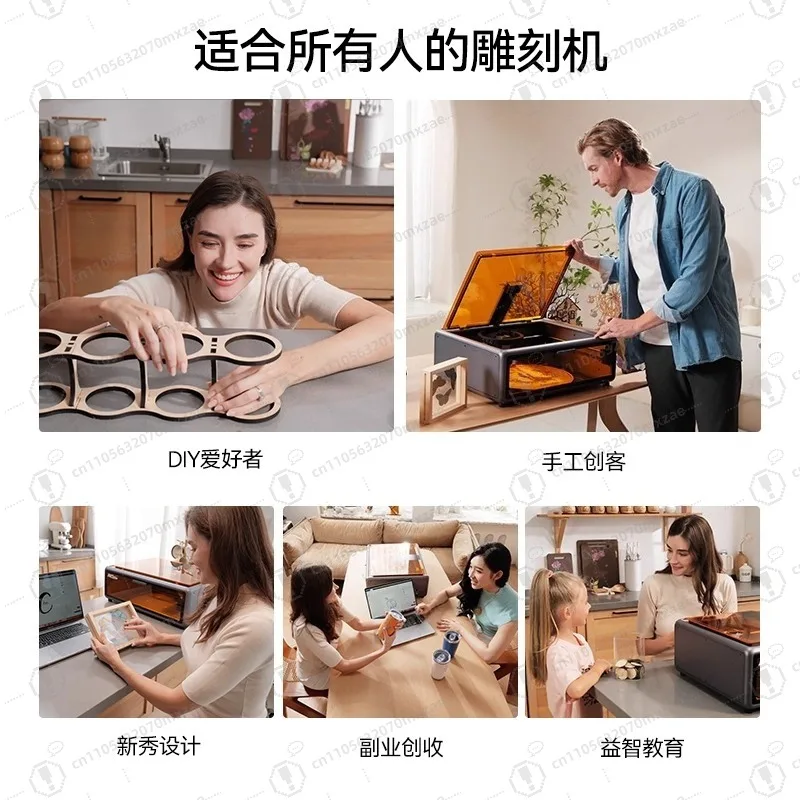 Enclosed 10W High-Speed Laser Engraver Cutter A1 Sleek Design for Home DIY Wood/Acrylic/Metal