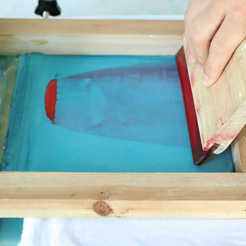 2Pcs Screen Printing Squeegee Wooden Ink Scraper Efficient DIY Screen Printing Tool Textile Graphic Supplies Simple Ink Scraper