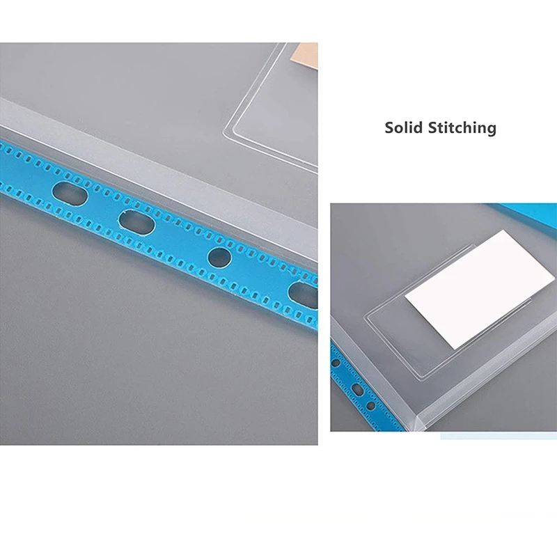 Пластиковые бумажники A4 с перфорацией, 12 упаковок, бумажники для бумаг A4, пластиковые бумажники для документов с карманом