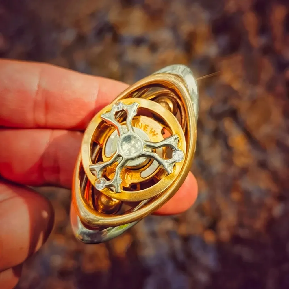 NEW EDC HUAN Fidget Spinner Brass Stainless Steel Fidgeting Spinners Anxiety Relief Gadgets Original Designs Fidget Toys Adults