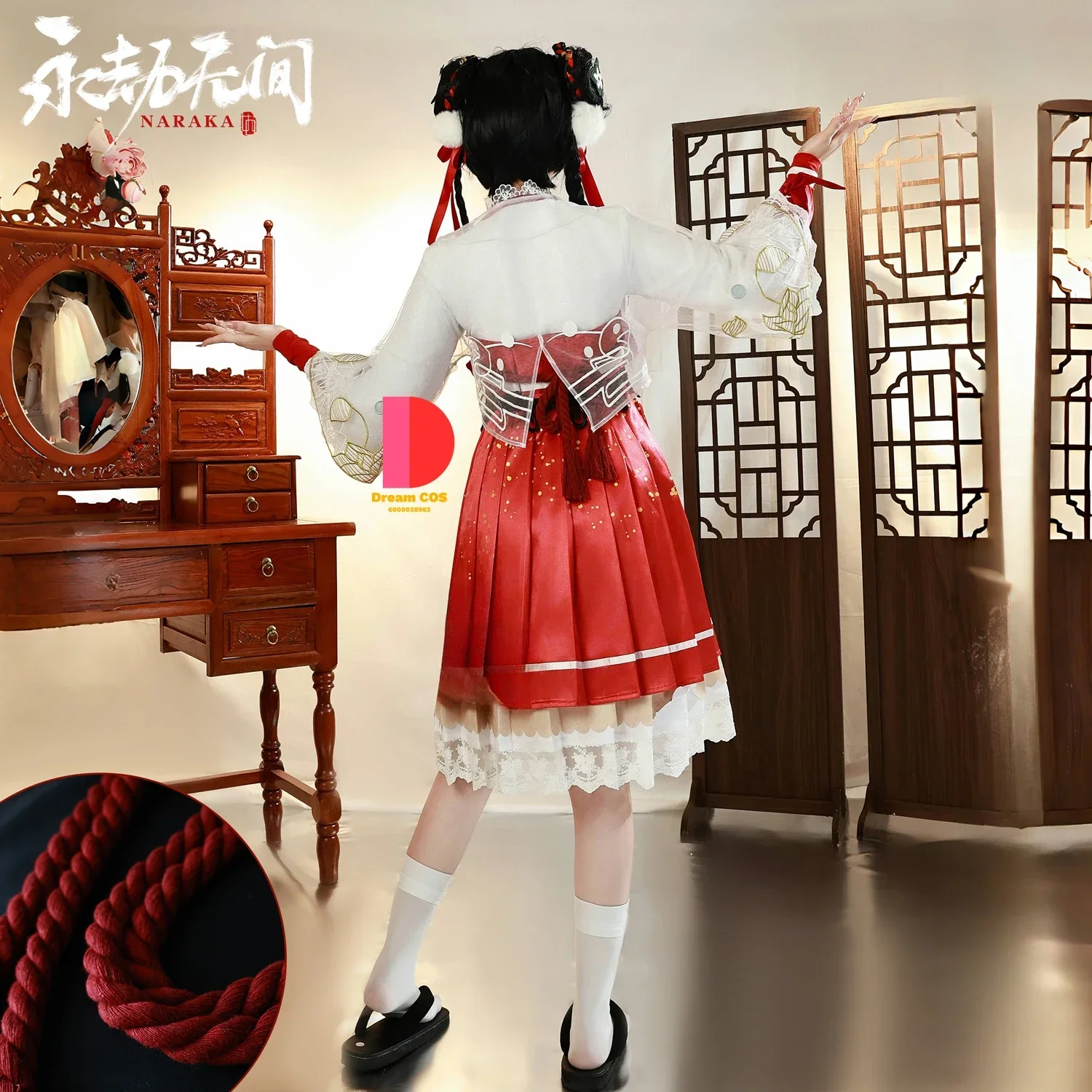 Naraka: Bladepoint Game Anime Hu Tao Lolita Hot Sale Cosplay Costume Accessories Naraka: Bladepoint Christmas Comic Con Uniform