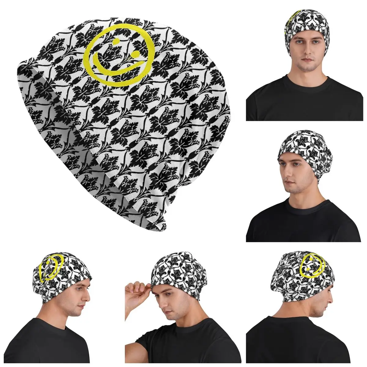

Sherlock Wallpaper Design Warm Knitted Cap Hip Hop Bonnet Hat Autumn Winter Outdoor Beanies Hats for Unisex Adult