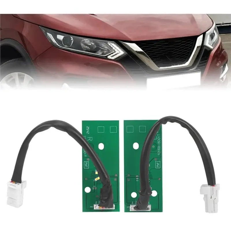 Stable-For 2017-For 2021 Nissan Qashqai J11 101698D01T LED DRL Board Daytime Running Light Angel Eye Module White Light