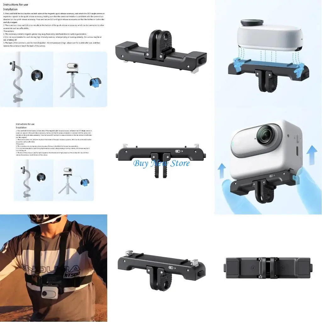 

20CE Mount Stand Holder Camera Quick Release Adapter for 360 GO 3 Camera