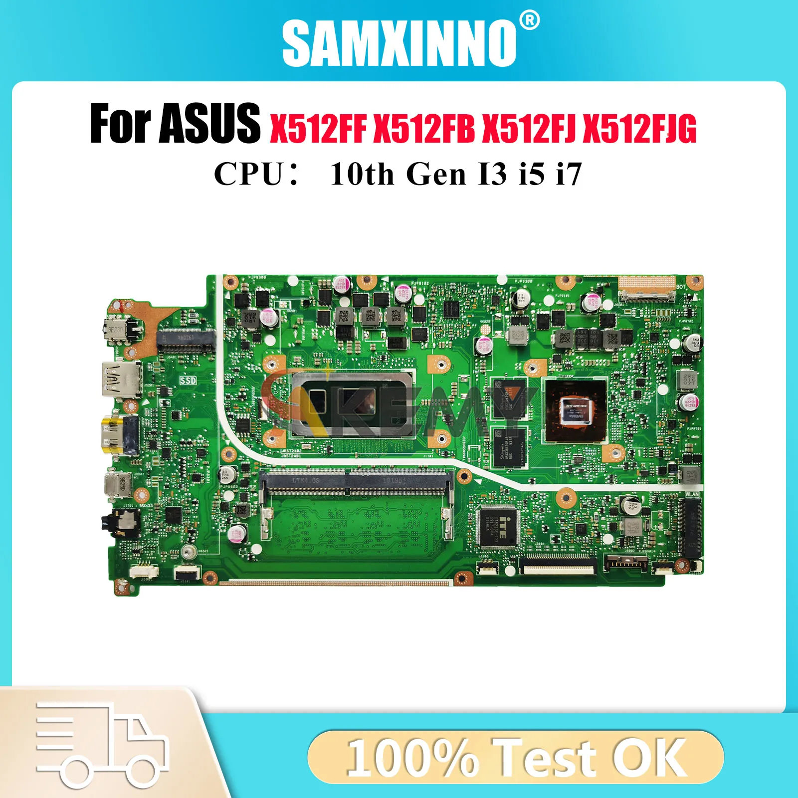 

X512FF Laptop Motherboard For ASUS VivoBook X512FLC X512FF X512FB X512F X512FL X512FJ V5000F X512FJG Mainboard 10th Gen I3 i5 i7