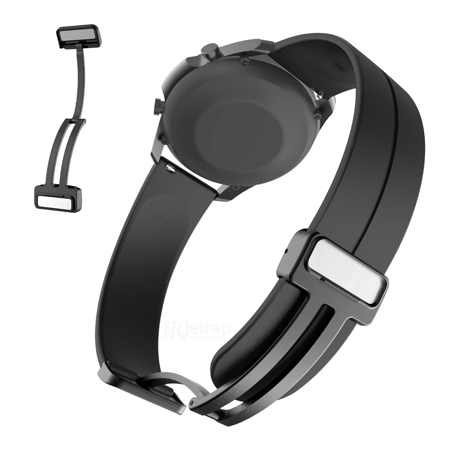 Quick Release Silicone Band 22mm 20mm Universal Bracelet for Samsung Watch 5 4 3 for Huawei Watch Strap Magnetic Folding Buckle