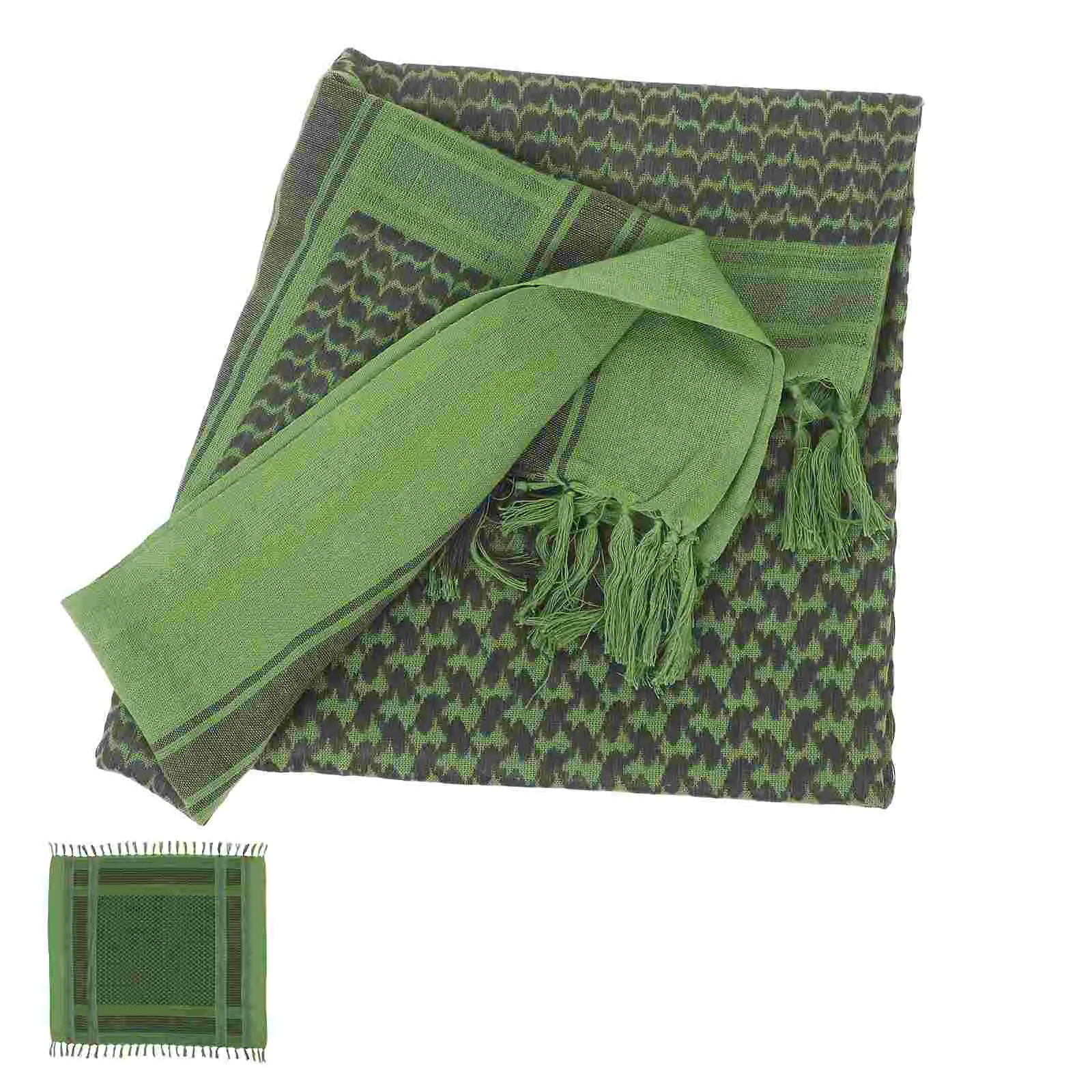 1pc lenço árabe pescoço quadrado xale envoltório para ao ar livre unisex (verde) cachecol unissex envoltório árabe