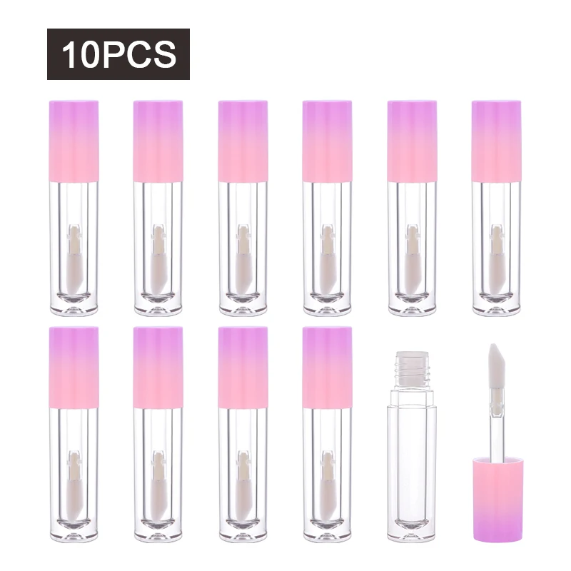 

CAIYA big wand 5ml Lipgloss Tube Labial Circular Tubes Empty Lip Gloss Tube Plastic Body Lip Glaze Bottle private label