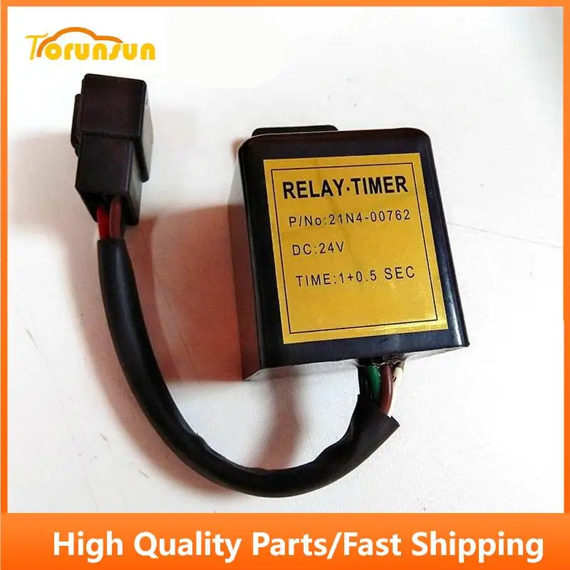 24V Relay Timer 21N4-00762 For Hyundai R80-7 R210-7 R220-7 R220-9 Excavator