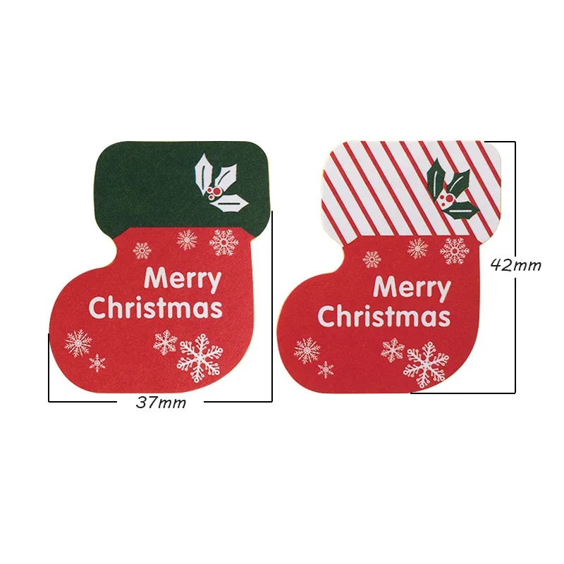 180pcs/lot Merry Christmas Sticker Socks Decoration Label Stickers DIY For GiftS Cake Baking Sealing Sticker Scrapbooking