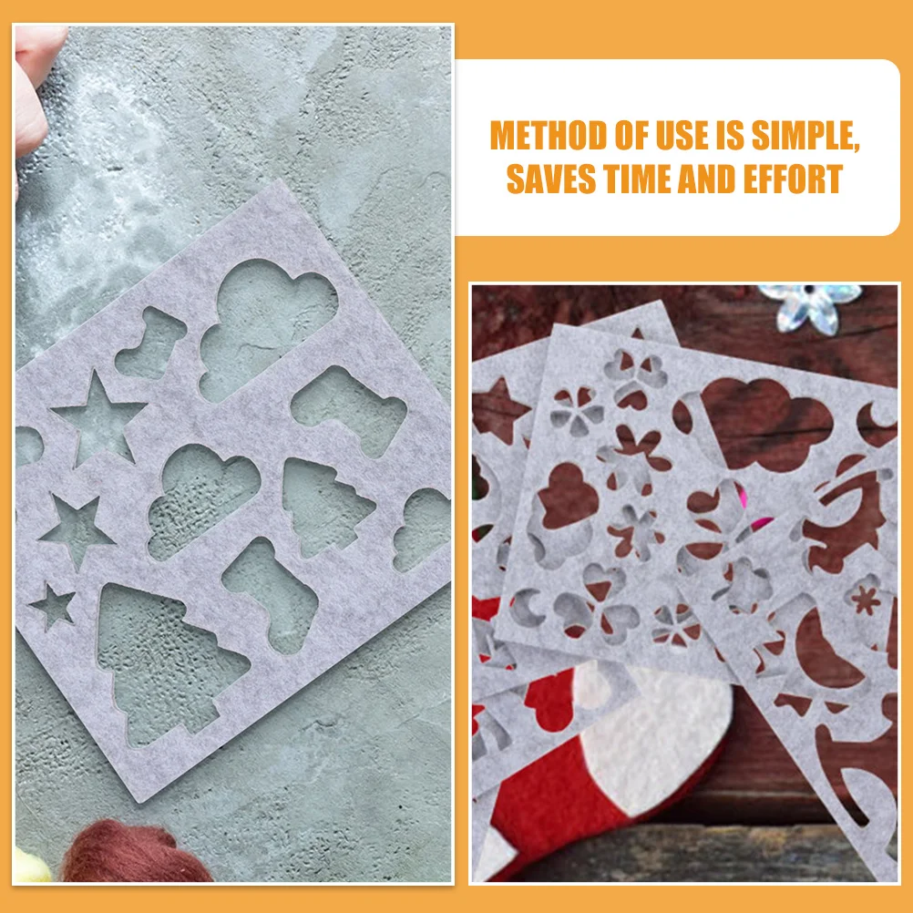 

4pcs Wool Felt Mold Needle Template For Diy Handicraft Craft Applique Stencil Durable Woolen Felting Tool Embroidery