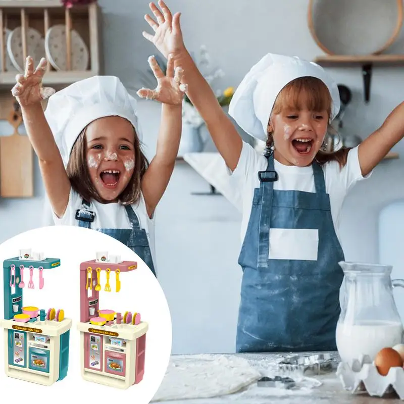 

Kitchen Play Set Role Playing Game Cooking Playset interactive fun and Educational toy Kitchen Simulation Indoor Game for Kids