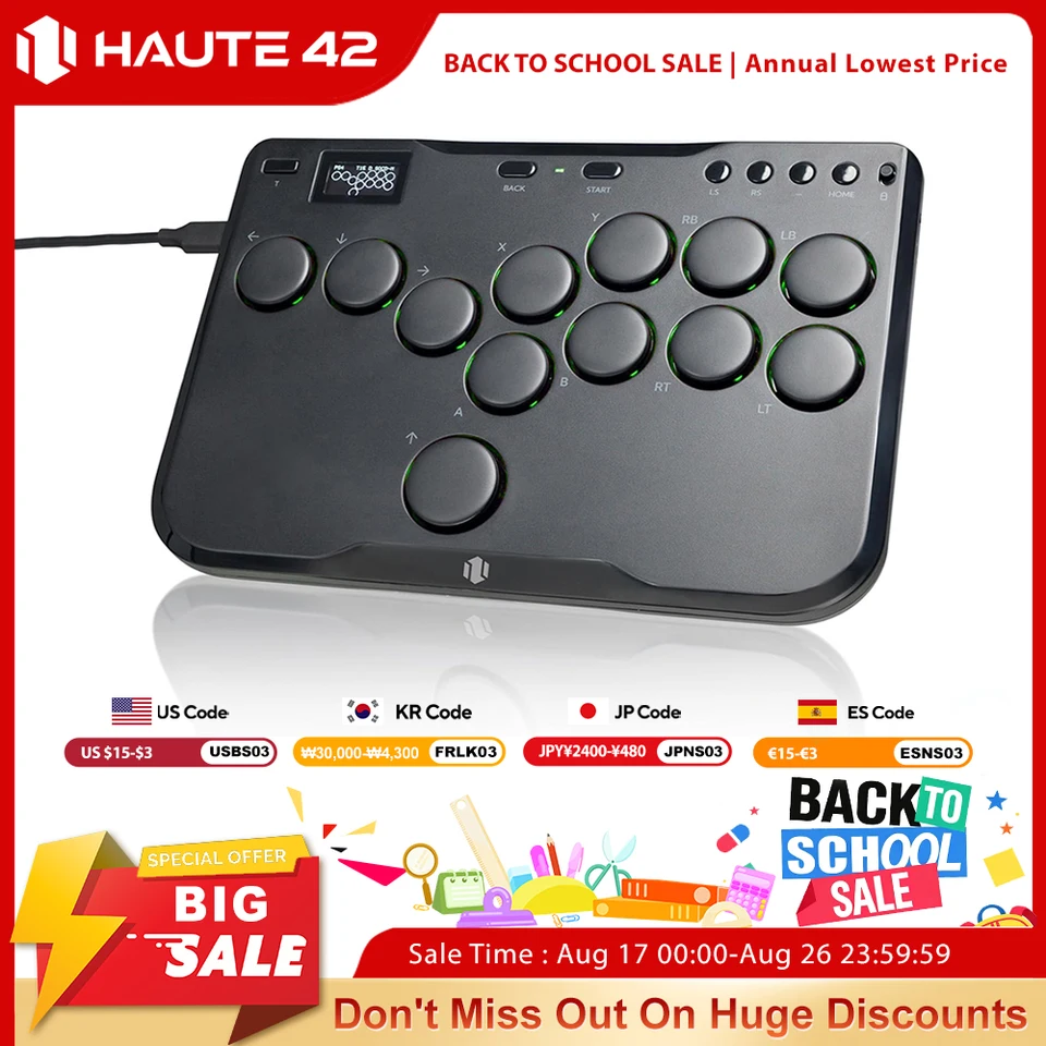 Haute42 P12 Mini Leverless Arcade Stick for PC