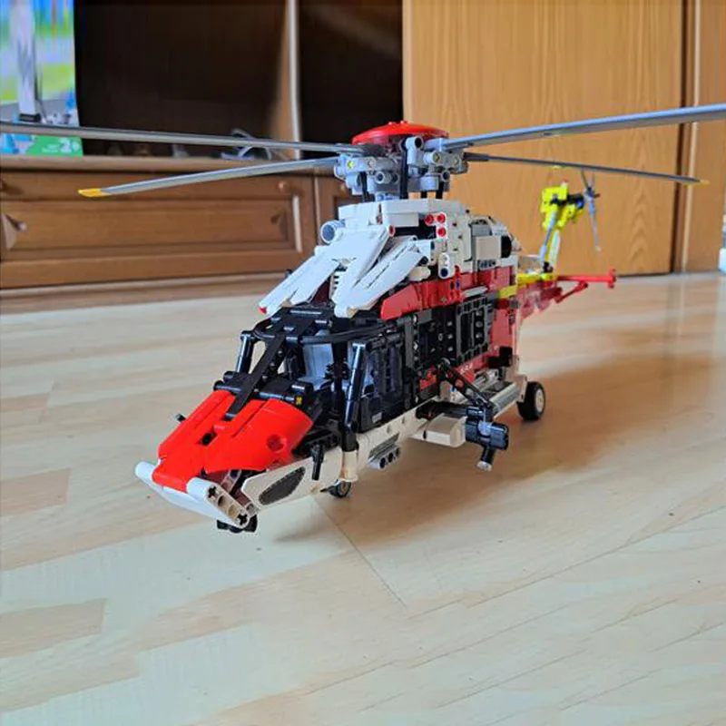 

NEW Technical Airbus H175 Rescue Helicopter 42145 Model Building Block Models Boy Girls Gift Motorised Functions Bricks Toys