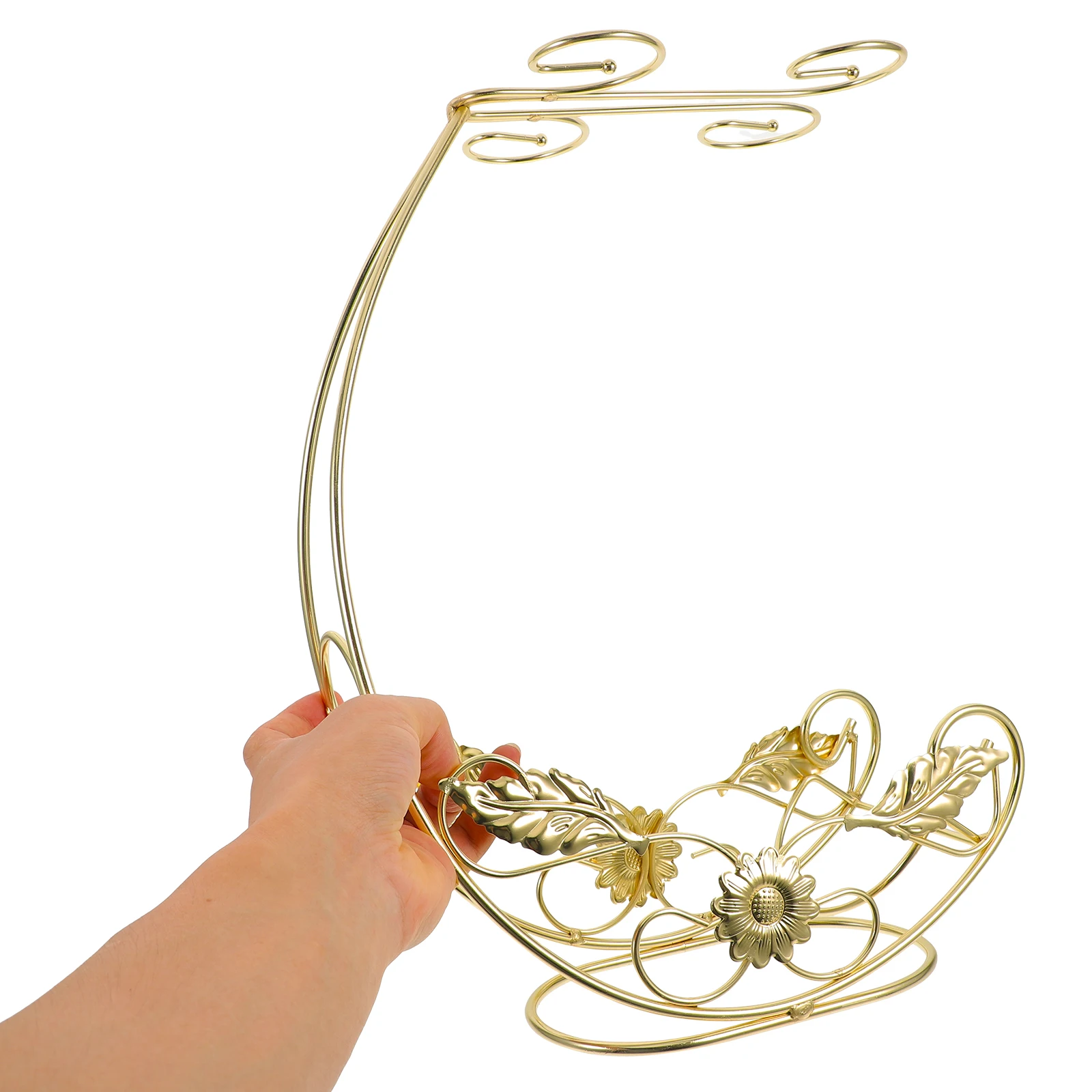 

Upside down Wine Glass Stand Drinking Glasses Countertop Rack Holder Desktop Bottle Iron