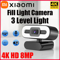 Xiaomi 4K Webcam 2K PC Laptop Autofocus Webcam 1080P Full HD Portable Flexible Streaming Camera with Microphone Light For living