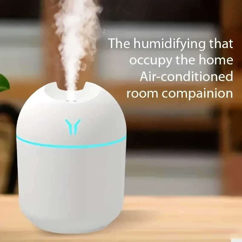 Humidificateur d'air ultrasonique USB Portable, diffuseur d'huile essentielle, purificateur de voiture avec lumière LED, éclairage romantique, nouveauté, 1 pièce