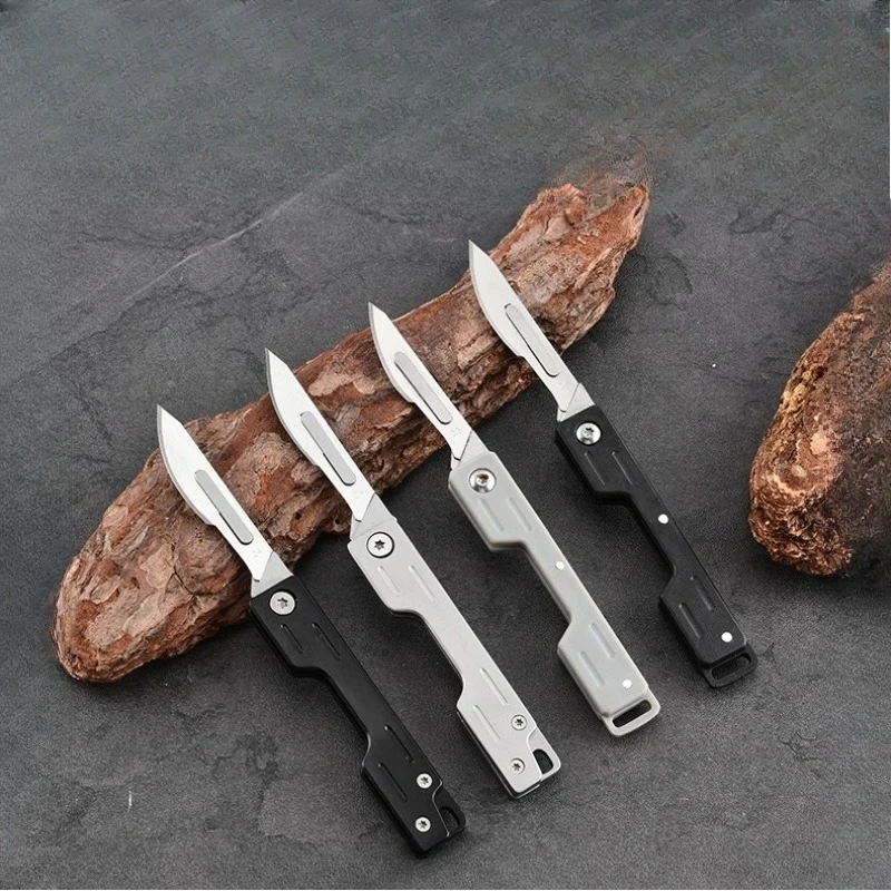 

Outdoor Folding Knife Plastic/Stainless Steel Pocket Knife Sharp Hobby Craft Knife Kit Fruit Grafting