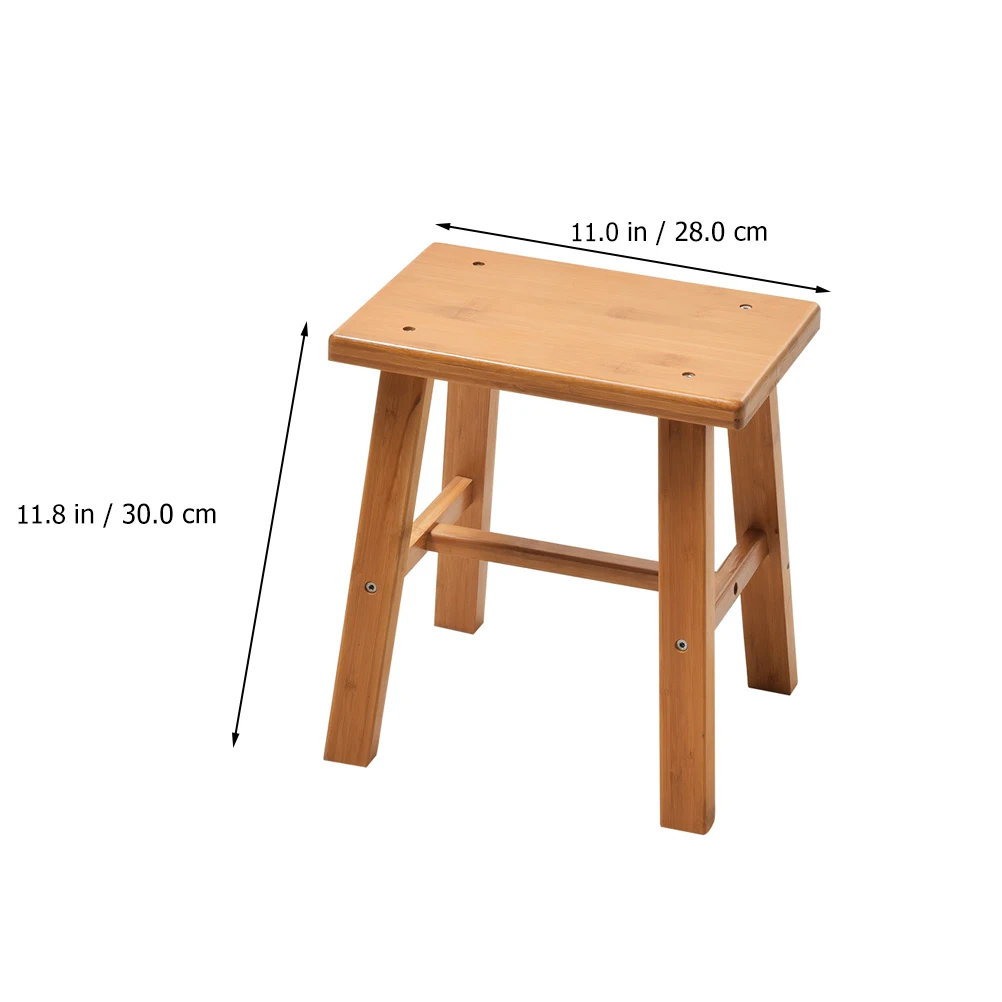 

1pc Low For Shoe Bamboo Low Changing Home Shoe Changing Bamboo Stool Anti-Slip Durable Small Stool For Bathroom
