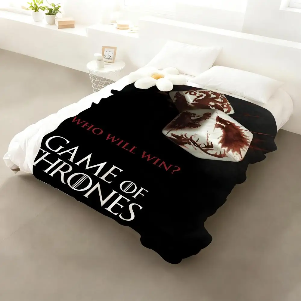 G-Game-Of-Thrones Dragon Classic Throw الفانيلا رقيق بطانية ناعمة دافئة الجلد ودية رمي ل أريكة سرير مكتب قيلولة الشتاء #3
