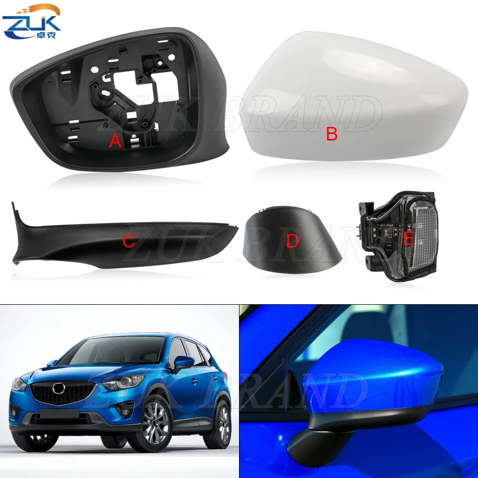 Car Accessories Exterior Rearview Side Mirror Parts Cover LED Turn Signal Lamp Frame Housing Lens For Mazda CX-5 CX5 2013 2014