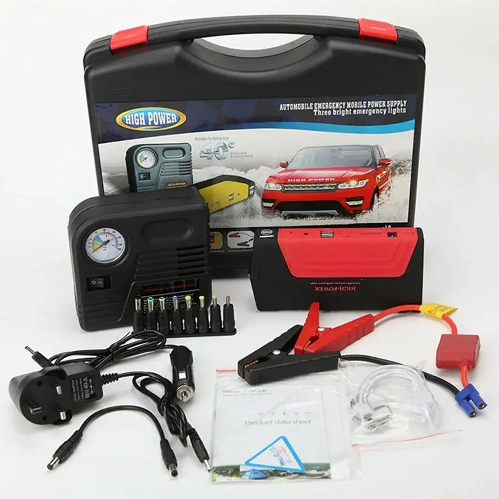 l Car jump 50800 Portable Jumper Starter with air compressor 600A Emergency Battery Booster Charger