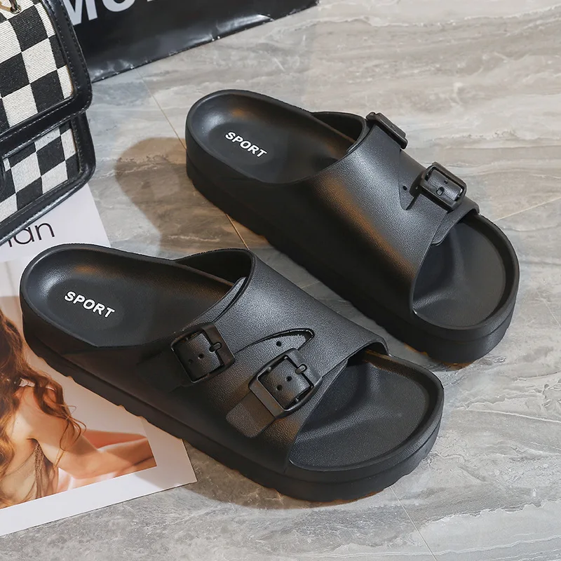 EVA platform slippers women's new summer wear casual muffin sandals indoor bathroom non-slip flip-flops