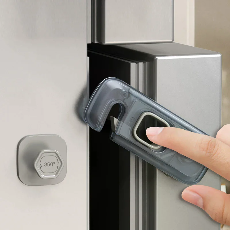 1pc Home Refrigerator Lock Fridge Freezer Door Catch Lock Toddler Kids Child Cabinet Safety Lock for Baby Safety Child Lock