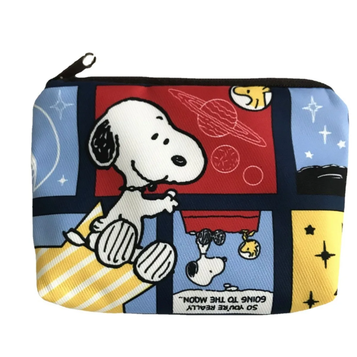 Snoopies de dessin animé Kawaii pour enfants, porte-monnaie, carte de crédit, écouteurs, grande capacité, sac à main pour fille, sac de maquillage,