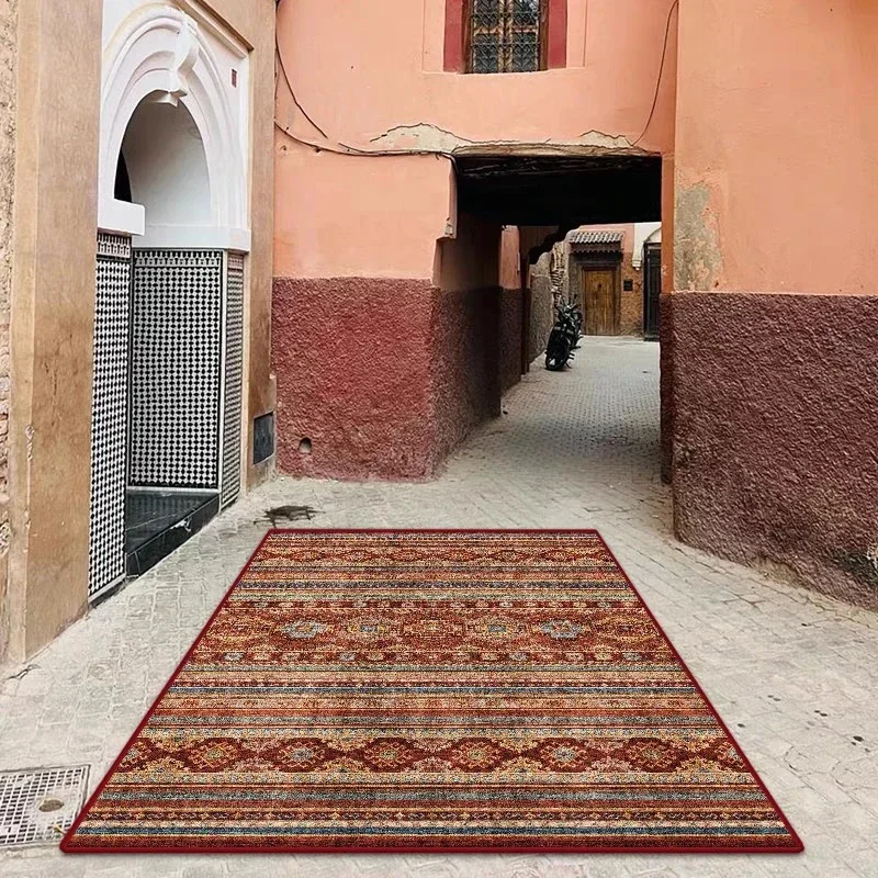 

Boho Turkish Area Rug for Living Room Bedroom under Sofa Kids' Non-Slip Floor Mat Classic Ethnic Design