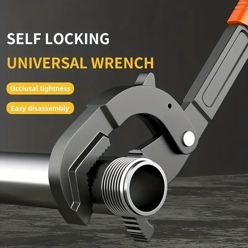 Imagem -03 - Universal Multi-purpose Wrench Alicate Rápido para Encanamento Chave Flapper Catraca Ajustável Chave Inglesa Ferramentas de Reparo Manual 1pc