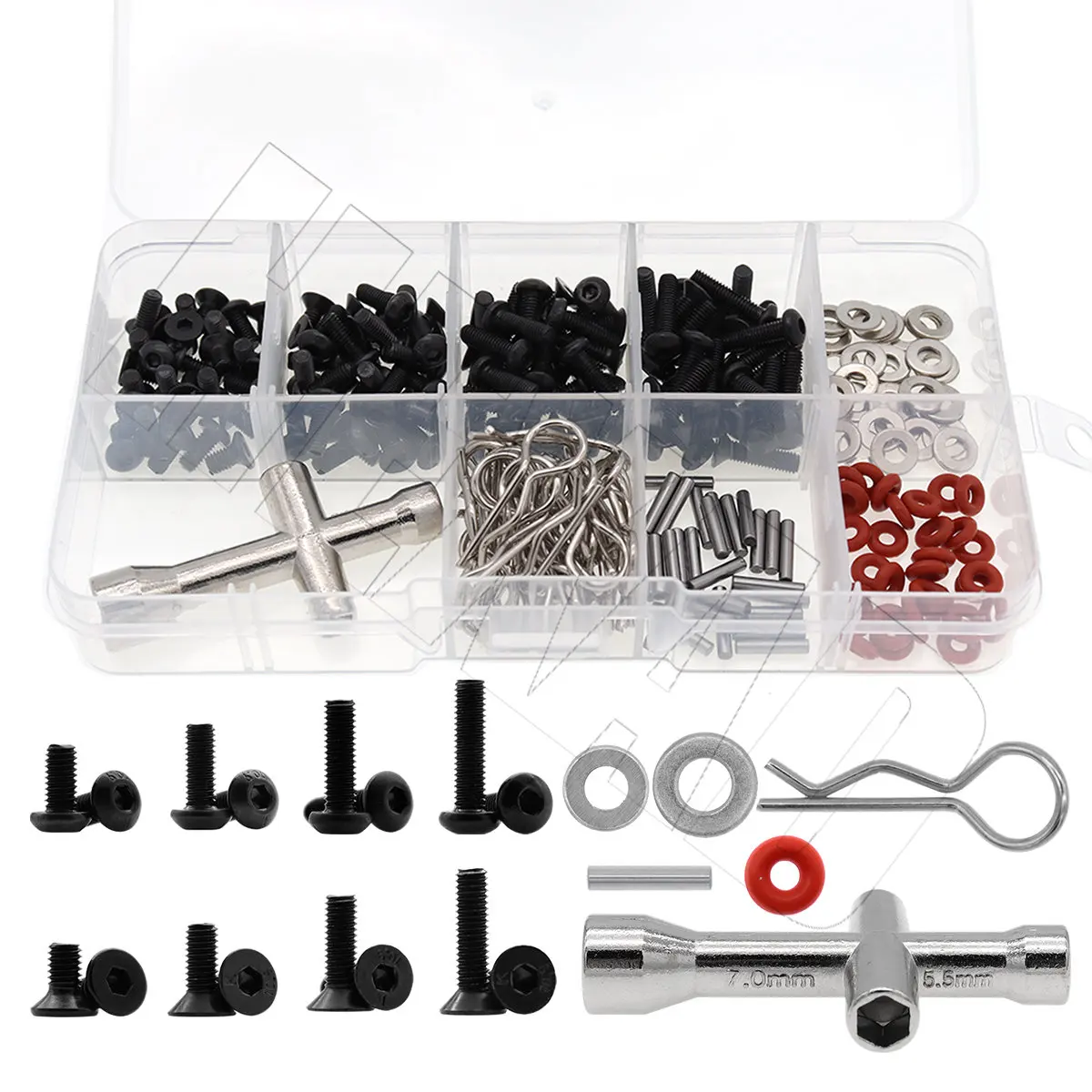 500 pz Universale RC Ve K Vi Assortimento Set Hardware Elementi di Fissaggio per Traxxas Axial Redcat HPI Arrma Losi 1/8 1/10 1/12  26