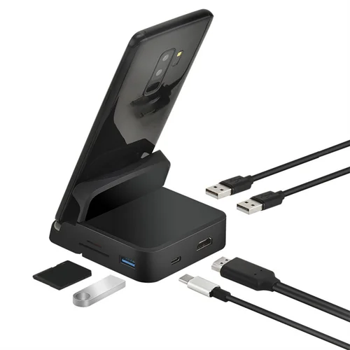 ¡Nuevo! ! Estación de acoplamiento 8 en 1 USB C HUB, soporte para teléfono, estación Dex Pad, USB C a Compatible, Kit de cargador de energía para