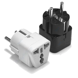 KR Plug Adapter Multifunction Universal AU UK US To EU Electrical Socket Type E/F France Spain Plug Travel Adapter AC Outlet