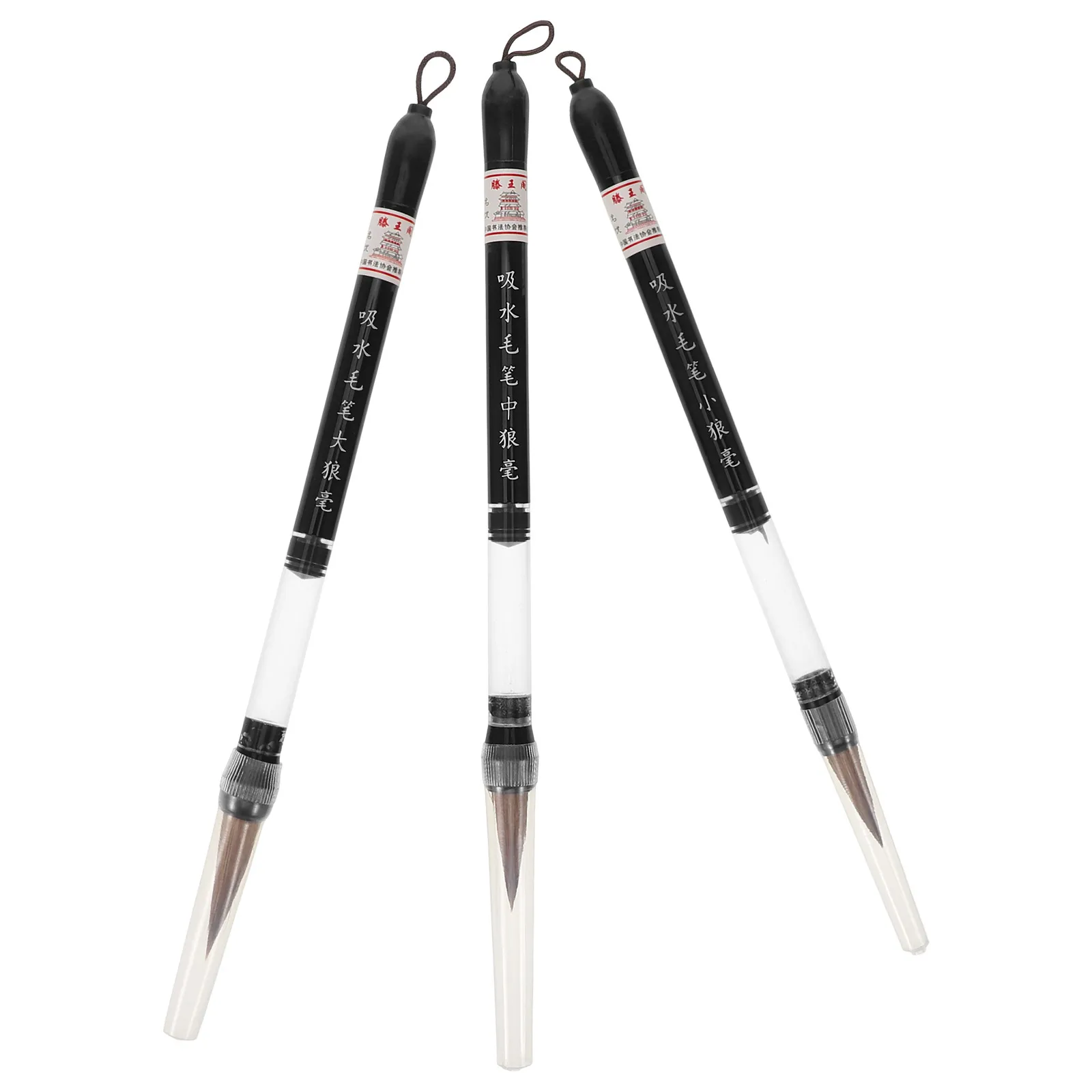 

3pcs Soft Tip Calligraphy Brushes for Chinese Writing Painting Practice Wolf Hair Beginner Kit Traditional Ink Pens