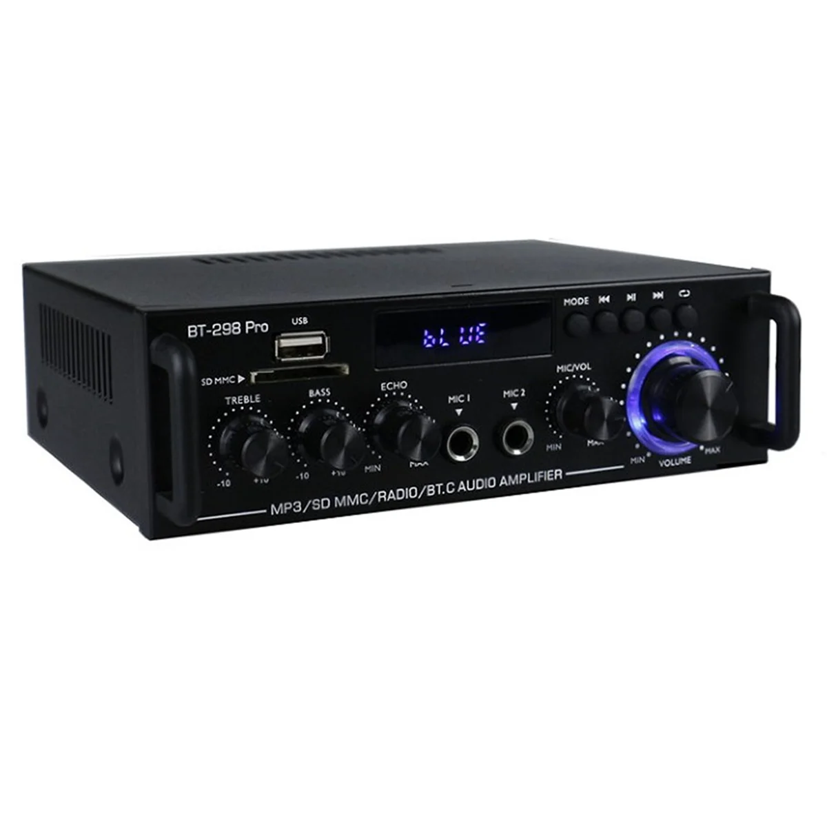 

Amplifier Bt 298 Pro Home Theater Amplifier Karaoke Dual Channel Stereo Bluetooth 5.0 Maximum 800W New Upgrade US Plug