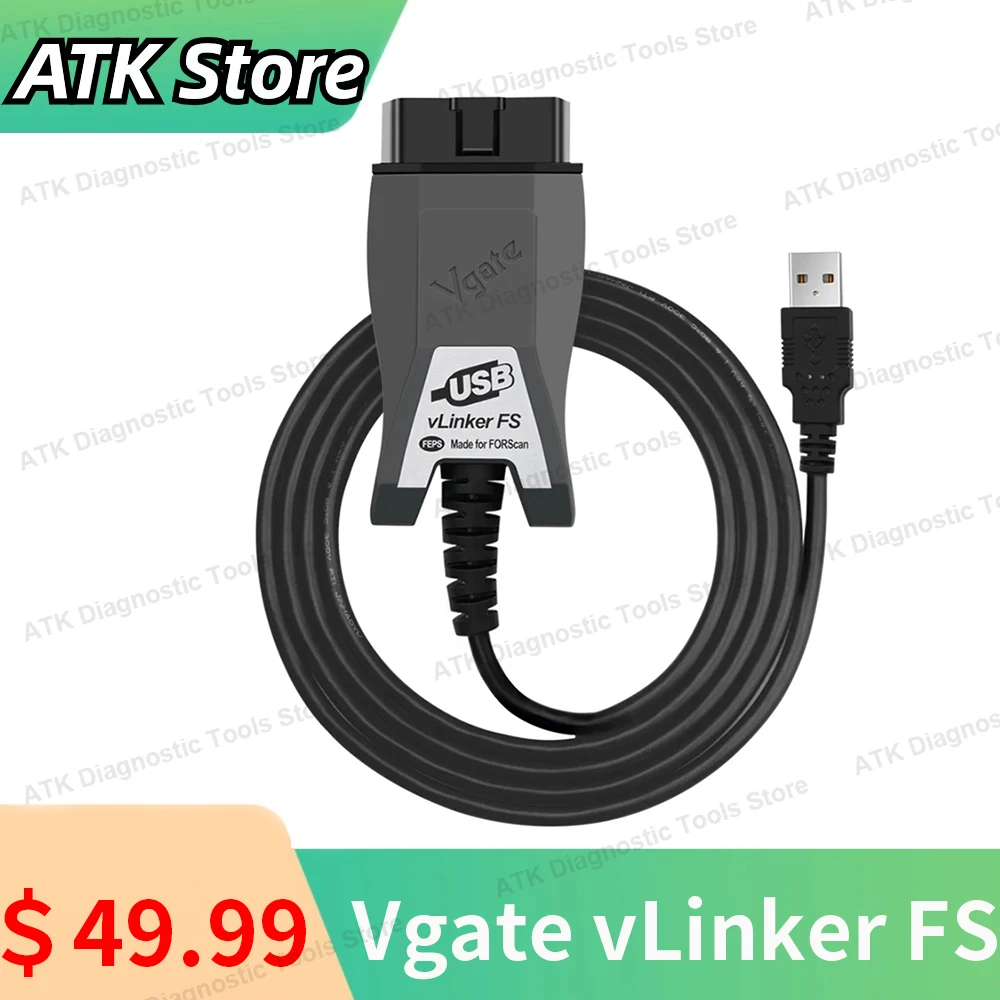 

Vgate vLinker FS ELM327 OBDII Car Diagnostic Scanner Interface Tools OBD2 For Ford FORScan HS/MS-CAN ELM 327 OBD2 For Mazda