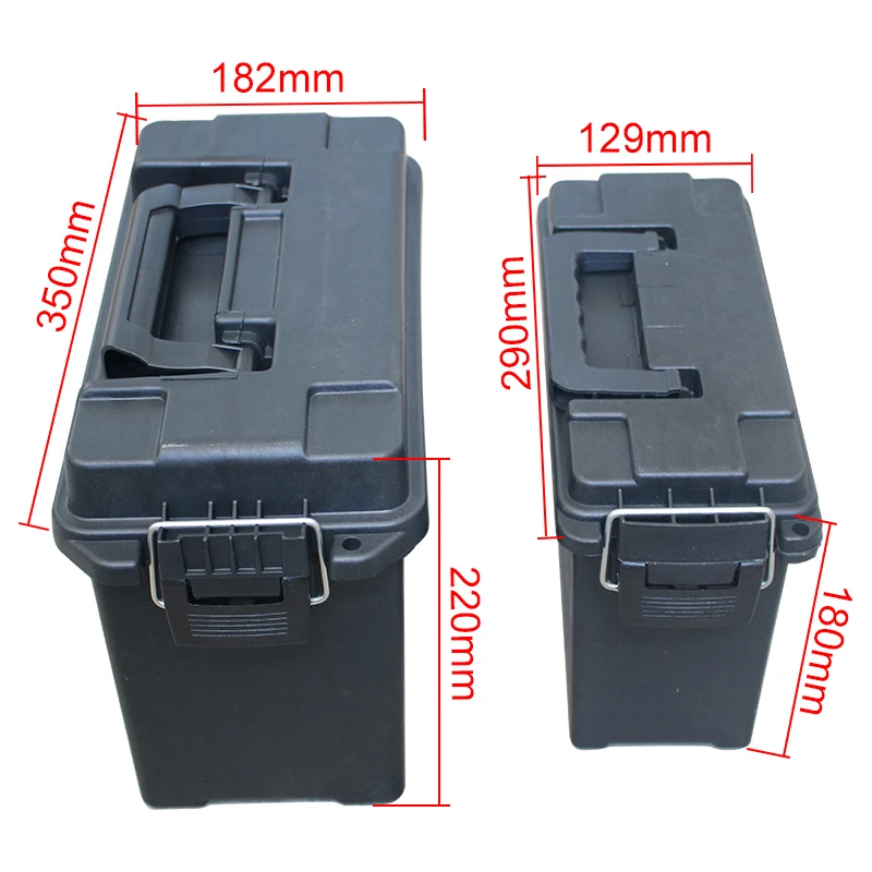 Plastic Ammo Box Military Style Storage Ammo Can Lightweight High Strength Ammo Accessory Crate Storage Case Tactical Bullet box