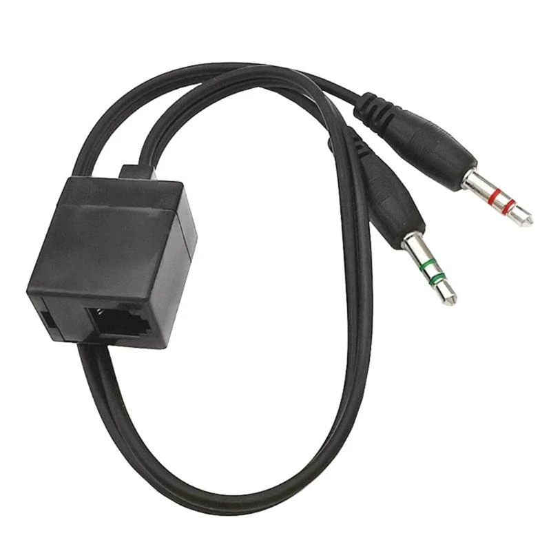 E74D Headset Converter RJ9 4P4C Female to 3.5mm Male Adapter Cable