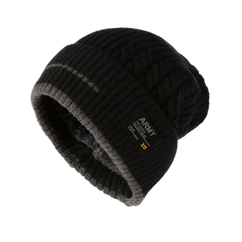 Unisex Winter Beanie Mütze für Männer Strickmütze Radfahren Caps Beanie Frauen Dicke Motorhaube Hüte Skullies Warme Sport Hüte – Detail 3