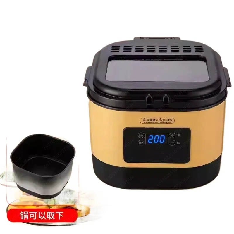 Separate pot body design, high ambition and high efficiency, household fried French fries, chicken wings, fried temperature