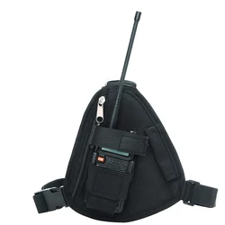 Adjustable Radio Harness Bag Front Pack Triangle Chest Bag Pouch Holster Carry Case For Walkie Talkie