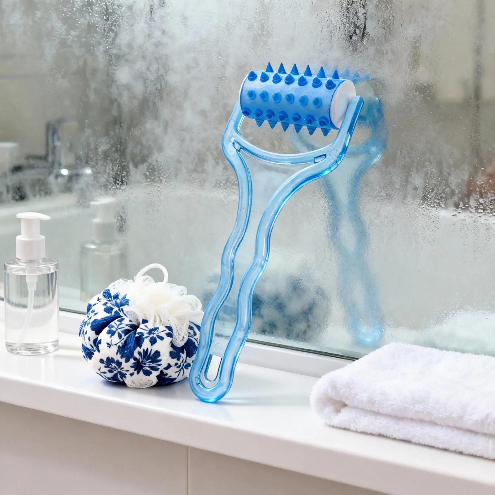 

Портативный пластиковый роликовый массажер для стимуляции мышц и улучшения кровообращения, быстрое снятие боли в мышцах после тренировки, компактный