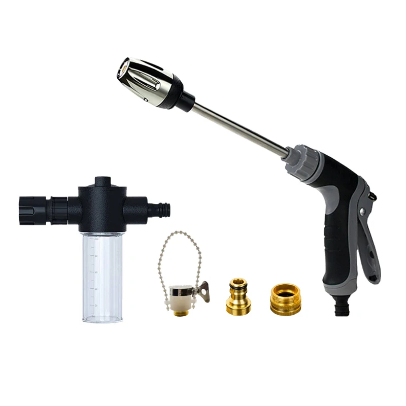 Hogedruk sproeier Waterpistool Autowasmachines Tuin Gazon Bewatering Slangmondstuk Schuimlans Draagbare auto's Reinigingsgereedschap