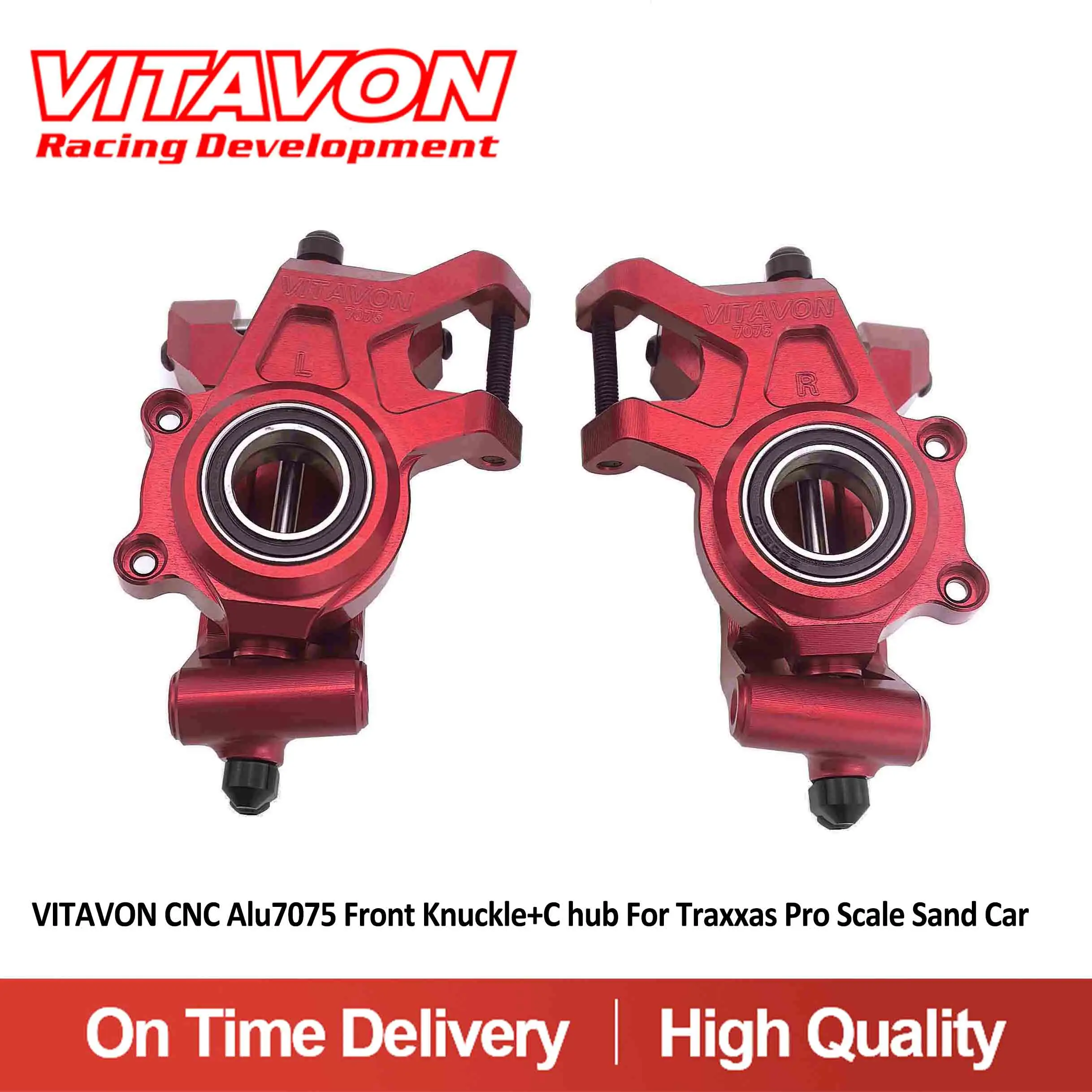 VITAVON CNC Alu7075 สนับมือด้านหน้า + C hub สําหรับ Traxxas Pro Scale ทรายรถ 1/6